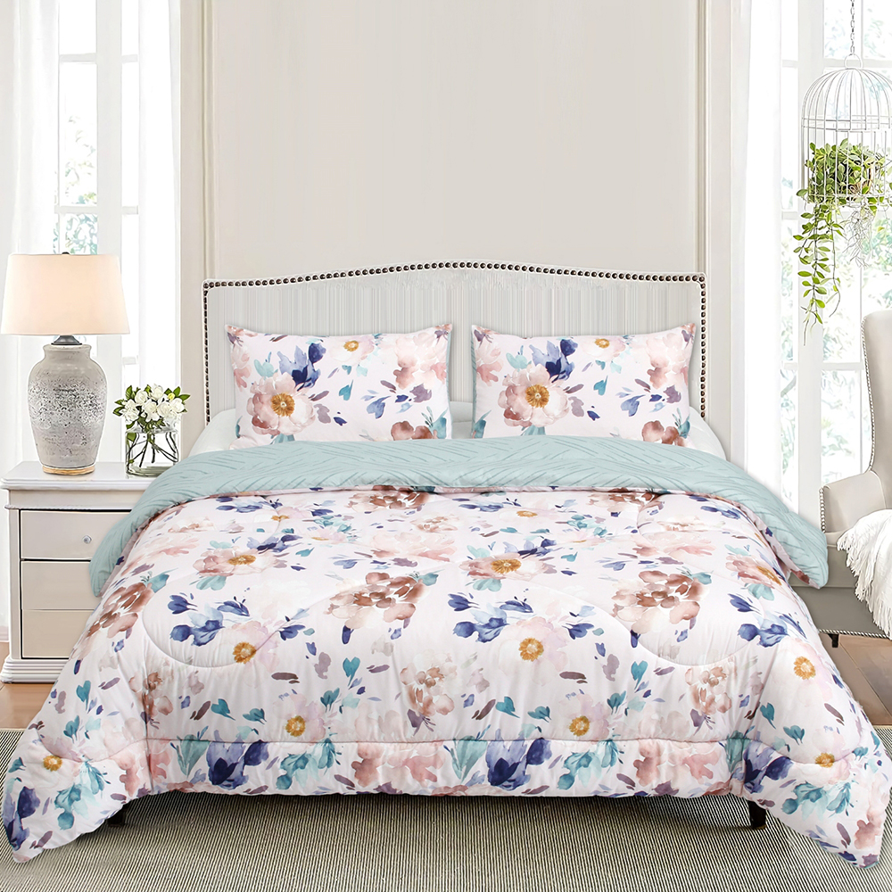 Greta omkeerbare dekbedset met bloemenprint