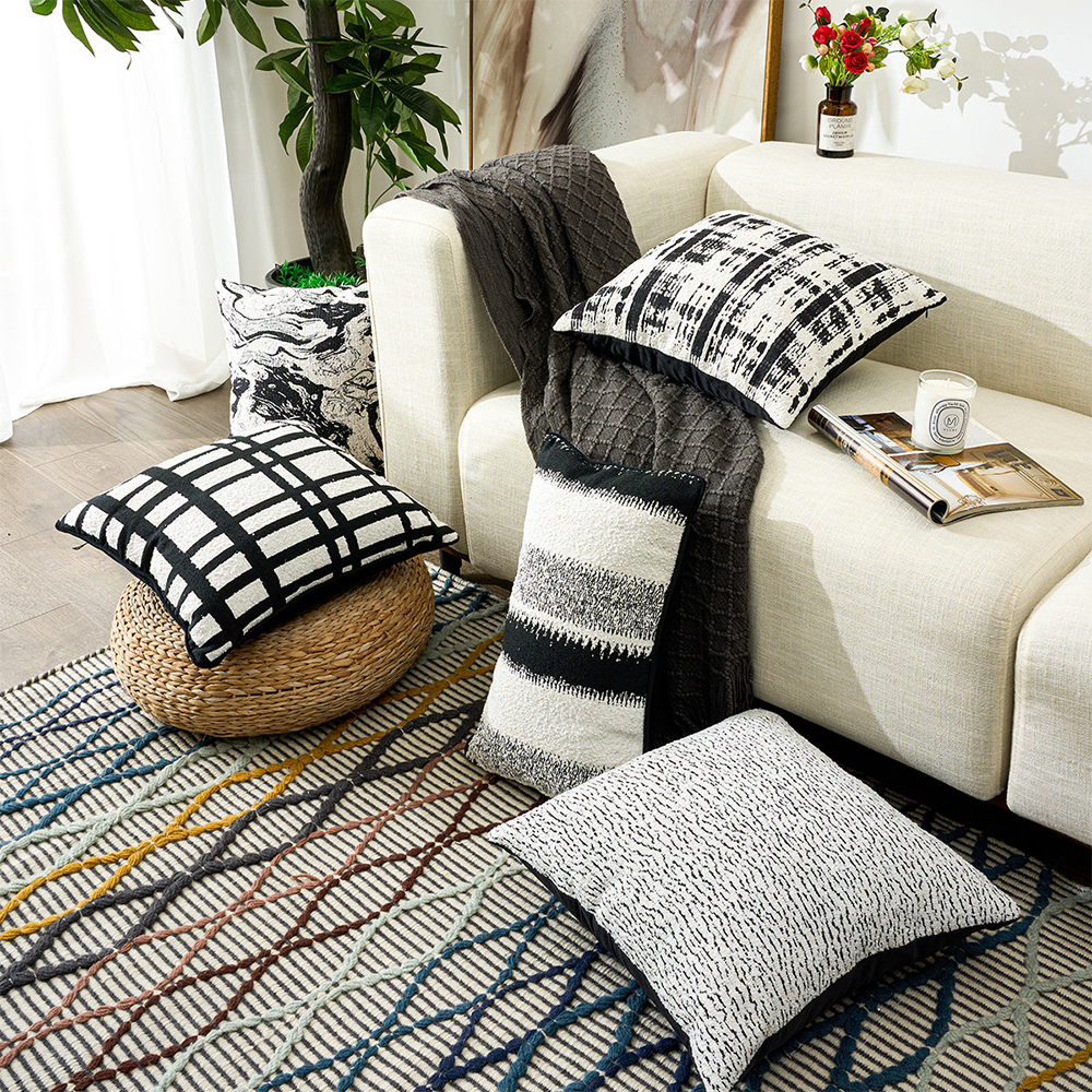 Luxe chenille-textuurkussen decokussen