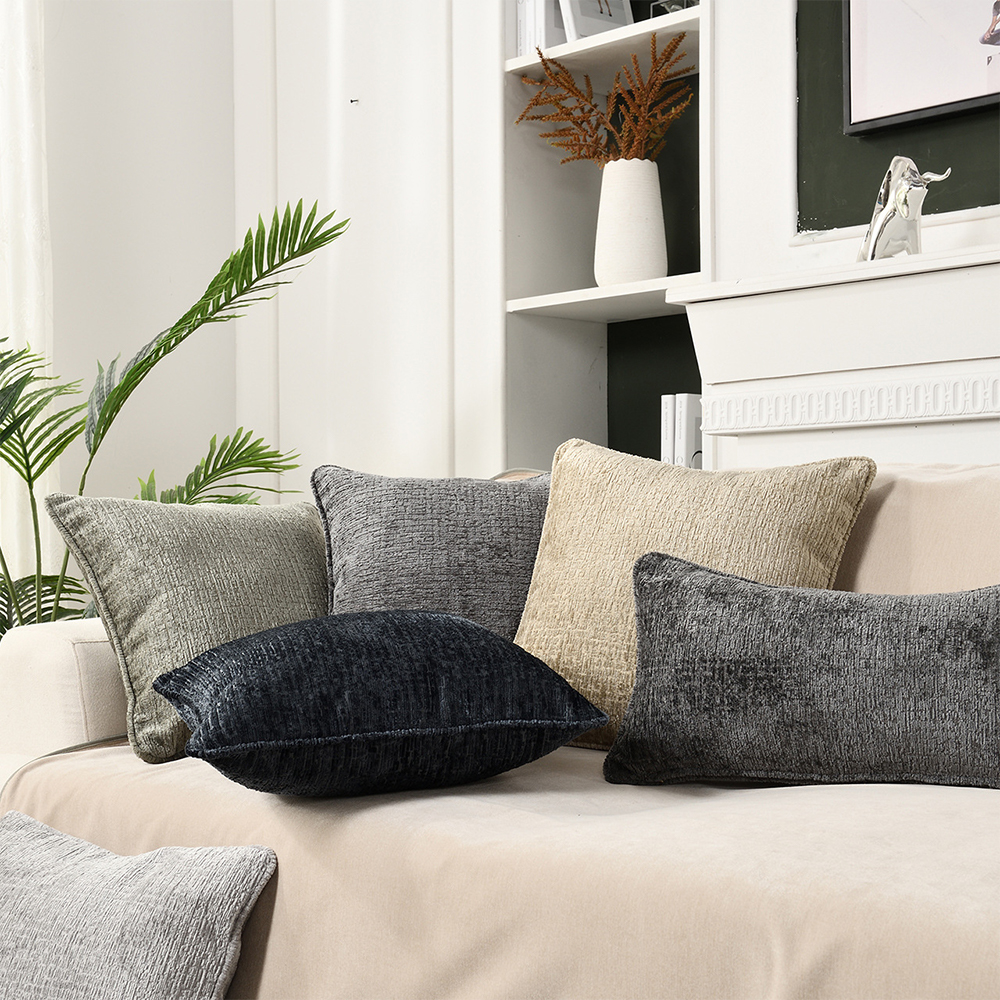 Luxe chenille-textuurkussen decokussen